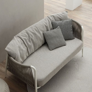 Modern <b>Sofa</b> Set For Living Room Solid <b>Wood</b> <b>Frame</b> Linen Fabric OEM Available Removable Cushions - Product Image 3