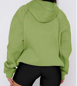 Sweat-shirt à capuche pour femme, manches longues, en polaire, avec poche, doublé, pour l'hiver, nouveau modèle - Product Image 2