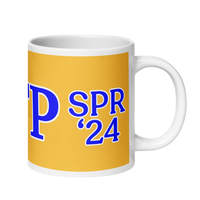 Tasse à café Sigma Gamma Rho SPR 24 pour femmes, tasse en céramique bleue et dorée, cadeau élégant, vaisselle