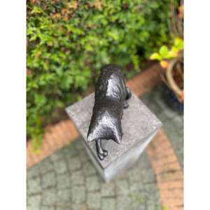 Statue de chat en fonte, fournitures de jardin de style ferme, figurine de chat décorative en bronze, décoration de table, accessoires pour la maison et le salon - Product Image 2