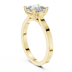Anillo de Compromiso Solitario con Diamante Cultivado en Laboratorio, Corte Princesa, DEF VVS, Certificado IGI, Oro Sólido de 14K, Anillo de Boda Clásico, Venta al Por Mayor OEM - Product Image 4