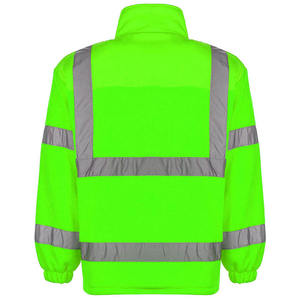 Veste de sécurité réfléchissante de haute qualité avec fermeture éclair, poches avant, impression de logo personnalisé - Product Image 2