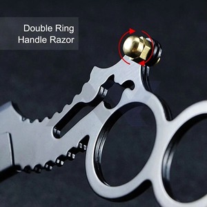 Navaja de Afeitar Profesional de Doble Anillo de Acero Inoxidable de Calidad Premium para Barbería, Herramienta de Afeitado para Hombres, Venta al por Mayor OEM ODM - Product Image 5