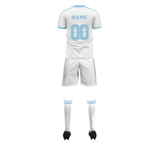 Custom Summer Sports Training Suit for <b>Men's</b> & Children's Soccer Teams Competition Uniform Name Printing Short Sleeves For <b>Men's</b> - Product Image 3