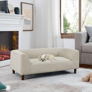 Modern Rectangular Pet <b>Sofa</b> with Backrest Armrests Soft Cushion Comfortable for Medium to Large <b>Dogs</b> Pet Houses & Furniture - Product Image 2