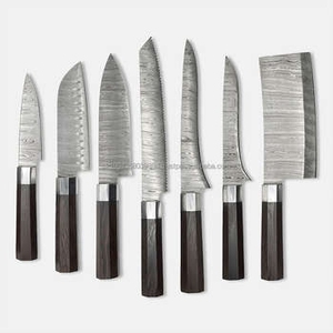 Ensemble de couteaux de chef de style japonais très vendu, couteaux de cuisine professionnels 10 pièces, acier inoxydable écologique, manche en bois de rose - Product Image 2