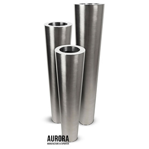 Ensemble de jardinières modernes en acier inoxydable de style américain avec design écologique pour pots de fleurs d'intérieur et décoration de plantes vertes - Product Image 2