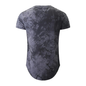 Trending Tie-Dye Short Sleeve T-<b>Shirt</b> Regular Fit O-Neck Knitted Casual Long Length Patterned Top - Product Image 2