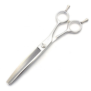 Ciseaux de toilettage professionnels japonais en acier courbé pour animaux de compagnie avec pointe de lame affûtée, directement de l'usine, faible MOQ, durables - Product Image 6