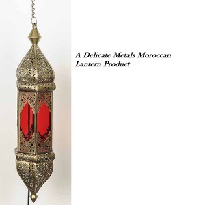 Lanterne marocaine suspendue en métal et verre, faite à la main, colorée, géométrique, décoration de Noël pour la maison, DL-005 - Product Image 5