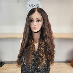 Vietnamese Virgin Hair Deep Wave Lace <b>Front</b> <b>Wig</b> Double Drawn High Density for Lace 5X5 Closure Glueless Transparent Lace - Product Image 4