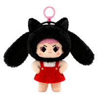 Gantungan Kunci Boneka Kelinci Putih Lucu dengan Rok Tutu Pink, Bintang Kuning, dan Telinga Berwarna-warni, Cocok untuk Tas Anak