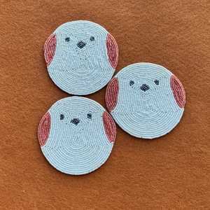 MS HANDICRAFT Handmade Glass <b>Beaded</b> <b>Coasters</b>-Classic Church & Religious Gifts with Polyester Backing (4x4 Inch) Portable - Product Image 3