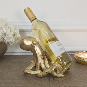 Porte-bouteille de vin sculptural moderne, support de table en métal élégant - Product Image 6