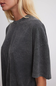 T-shirt délavé pour femme, style streetwear décontracté, léger, 100 % coton, séchage rapide, protection UV, coupe confortable, tendance, pour le quotidien - Product Image 3