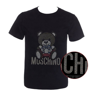 Men Rhinestone Transfer T-Shirt Custom Multi Color Crystal Hot Fix Heat Tee Shirts for Men Cotton Oversized <b>Tshirt</b> - Product Image 6