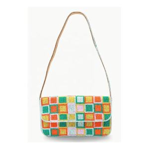 Hermoso bolso de hombro multicolor con cuentas para mujer, con cuentas de primera calidad y un aspecto atractivo. - Product Image 3