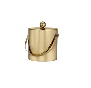 Cubo para hielo de latón de alta calidad para el hogar, con un elegante acabado, asa resistente y aislamiento duradero. - Product Image 3