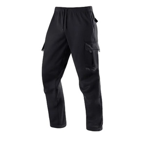 Pantalon de jogging cargo en coton épais pour homme, coupe ample, multipoches, style streetwear, avec logo personnalisé - Product Image 1
