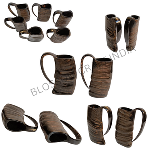 Jarra Ecológica Premium de Cuerno de Búfalo, Tallada a Mano, Estilo Vikingo Nórdico - Product Image 2