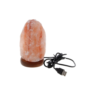Top Selling USB Mini Himalayan Natural Shape Salt <b>Lamp</b> Eco-Friendly Carved Feng Shui Style Holiday Decoration Gift Pink High - Product Image 2
