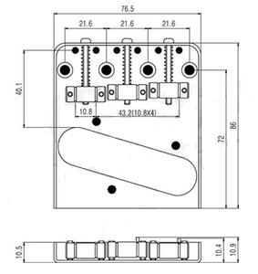 C09BB Pont de selle pour guitare électrique en acier, Pièces et accessoires de guitare fabriqués en Corée - Product Image 3
