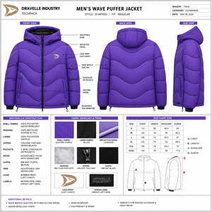 Custom Men Puffer Jacket Winter <b>Waterproof</b> <b>Warm</b> Quilted Coat OEM Private Label Wholesale Manufacturer - Product Image 6