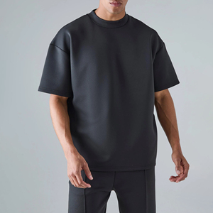 เสื้อยืดฮิปฮอปสตรีทแวร์ผู้ชายทรงโอเวอร์ไซส์ ผ้าฝ้าย 100% หนา 220gsm เป็นมิตรกับสิ่งแวดล้อม ระบายอากาศได้ดี ทรงไหล่ตก ไซส์พลัส - Product Image 5