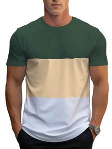 2025 hommes vêtements décontractés 3D rayure impression à manches courtes été ample T-Shirt surdimensionné rue quotidien haut Simple Style quotidien - Product Image 6
