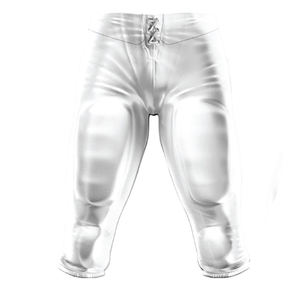 Ensemble de maillot de football américain sublimé personnalisé, orange et blanc, pantalon, numéro 8, homme adulte, coupe ajustée, manches courtes, maille respirante - Product Image 3