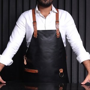Delantales de Barbero para Hombre |   Delantal de Peluquería con Bolsillos de Plástico y Mezclilla, Cintura Ajustable, Antiestático, Unisex - Product Image 2