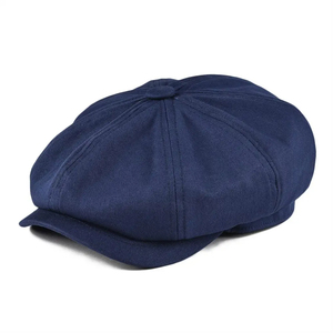 Casquette Gavroche Classique à Boutons et Patchwork Couleurs Personnalisables, Chapeau Plat Style Ivy, Casquette de Boulanger, Unie, Automne Hiver, Réglable, OEM - Product Image 2
