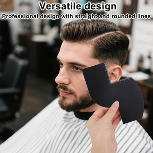 Tarjetas de Barbero de Plástico Negro Fáciles de Limpiar, Tarjeta Profesional de Mejora para Barberos con Indicadores de Medición Precisa para Hombres - Product Image 4