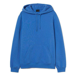 Sudadera con Capucha Azul para Hombre, Corte Regular, Informal, Tejida, con Bolsillo Delantero, 100% Algodón, Material de Felpa, Alta Calidad - Product Image 4