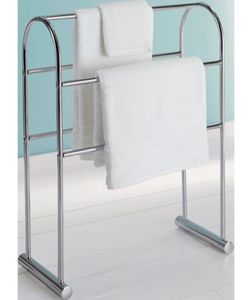 Estante Metálico de 4 Niveles para Toallas de Piscina, Soporte para Mantas de Baño, Escalera de Almacenamiento Moderna Negra para Exteriores - Product Image 6