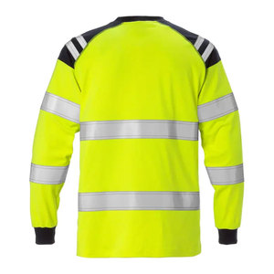 Customized Logo Hi Vis High Reflective Tape T-<b>Shirts</b> Breathable Long Sleeve Safety Construction Working T-<b>Shirts</b> for Men - Product Image 4