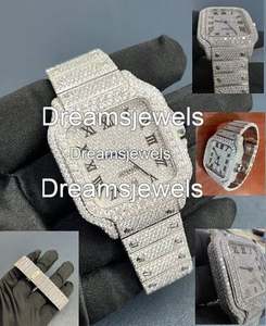 Mens Quartz Square <b>Watch</b> with 5mm Case Stainless Steel Dial & Band Custom Luxury Hip-Hop Analog Design - Product Image 2