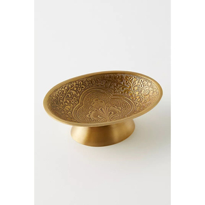 Cuencos para servir alimentos de diseño rústico vintage, chapados en oro de alta calidad, hechos de metal de alta calidad, a un precio impresionante. - Product Image 4