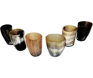 Vaso de chupito de cuerno de búfalo tallado para artesanías naturales y taza de cuerno medieval vikingo Precio al por mayor para beber por f s i - Product Image 3