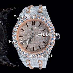 Reloj Mecánico de Lujo con Diamantes Moissanite, Totalmente Adornado, con GPS, Alarma y Pantalla Analógica, Correa de Acero Inoxidable de Alta Calidad - Product Image 1