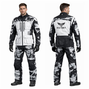 Combinaison de moto imperméable pour homme, veste et pantalon de moto pour aventures et voyages, camouflage, équipement de protection pour motards - Product Image 1