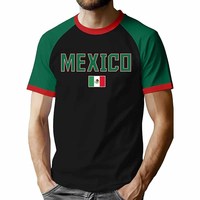 T-shirts Mexique pour hommes, 100% coton, design personnalisé, manches courtes, col rond