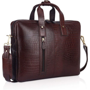Sac pour ordinateur portable en cuir véritable sur mesure, durable, décontracté, de haute qualité, pour le bureau et les voyages, unisexe, avec logo personnalisé, couleur personnalisée - Product Image 1