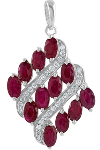 Colgante de Diamante y Zafiro Azul en Plata de Ley 92.5 KLSP-50478 - Product Image 5