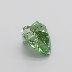 Diamant de laboratoire certifié IGI, 1 carat, taille cœur, vert vif fantaisie, clarté VS1, polissage excellent, pierre précieuse non montée - Product Image 4