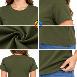 โครงสร้างน้ำหนักเบาช่วยให้เสื้อยืดผู้หญิงสวมใส่สบายในวันที่กิจกรรมหนักๆ ด้วยเนื้อผ้าที่ระบายอากาศได้ดี เนื้อสัมผัสเรียบลื่น และสวมใส่ง่าย - Product Image 6