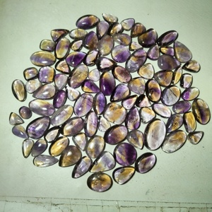 Wholesale Natural Loose Quartz Gemstone Cabochons Oval Cut Color Play Healing Jewelry 20-45mm 8-12g - Product Image 1