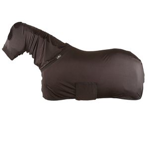 Couverture imperméable pour cheval à col montant, avec 3 sangles de fixation, grande rabat de queue, double fermeture frontale sur la poitrine et accessoires en acier inoxydable - Product Image 2