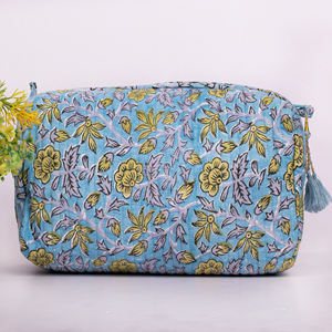 Nouvelle Trousse de Maquillage Matelassée en Coton, Magnifique Étui de Rangement Imprimé, Pochette de Voyage à Fermeture Éclair, Ensemble de Sacs Organisateurs Cosmétiques Durables - Product Image 3