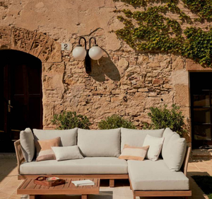 Juego de Sofás de Jardín de Lujo para Exteriores, con Detalles de Cuerda Tejida y Estructura de Madera de Teca Sólida, para Hotel, Villa, Resort, Patio, Terraza, Premium - Product Image 1